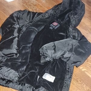 Black Hooded Puffer Jacket